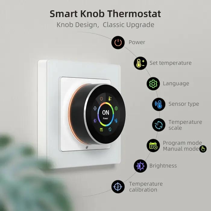 AVATTO Thermostat intelligent WiFi, régulateur de température pour chauffage au sol électrique, chaudière à eau/gaz, compatible Tuya Google Home, Alexa
