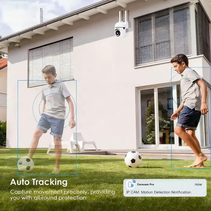 Caméra HD Carecam Pro 5MP Caméra de Surveillance Intérieure Vision Nocturne Couleur Détection de Mouvement Audio Bidirectionnel Connectivité Wi-Fi Étanche Occasions Spéciales Sécurité Domestique Bureau Supermarché