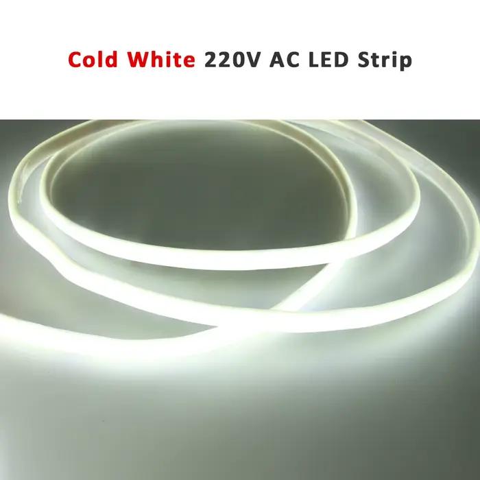 Bandes LED 220V étanche COB LED bande lumineuse 240Led/M 3000K 4000K 6000K décor à la maison ruban F