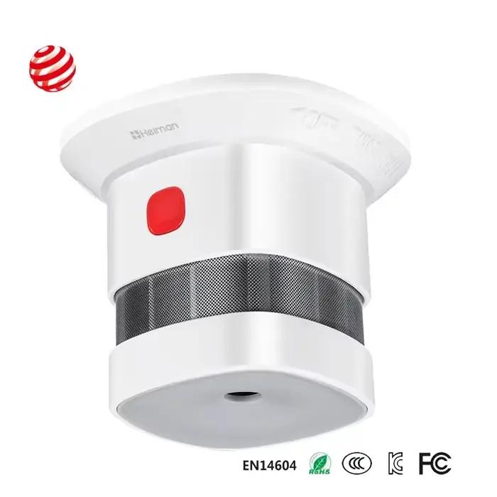 Détecteur de fumée HEIMAN Zigbee pour sécurité future de maison intelligente avec auto-test et alarme sonore puissante pour protection constante