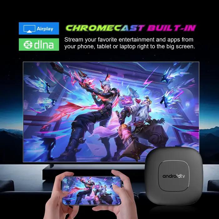 Nouveau Boîtier TV Home Cinéma Intelligent T1 Android 16 RK3518 Google Assistant Netflix Streaming 8G128G BT5.4+2.3 Lecteur Multimédia Occasions Spéciales Divertissement Familial Soirées Cinéma