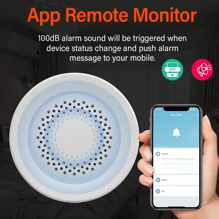 Tuya-Sirène d'alarme WiFi pour la sécurité à domicile intelligente