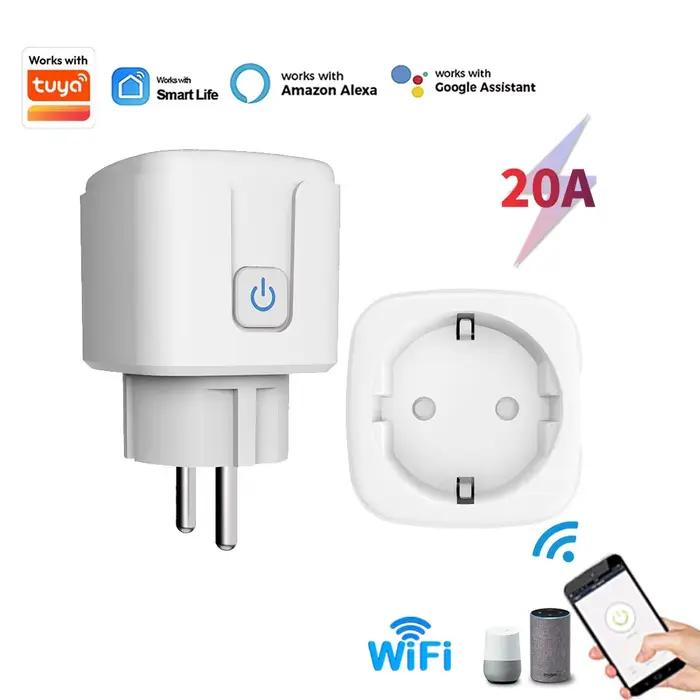Prise intelligente WiFi EU 20A avec fonction de surveillance de la puissance et de programmation