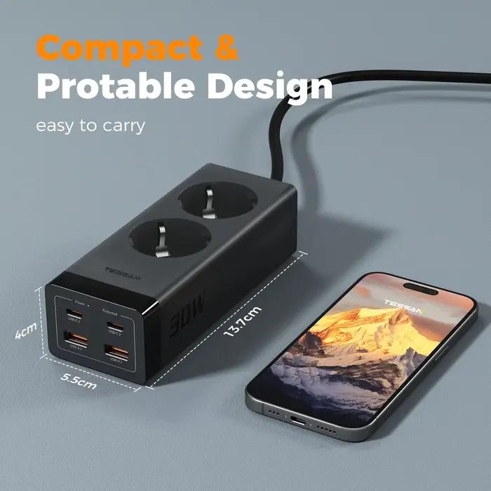 TESSAN 30W GaN multiprise avec 2 prises 2