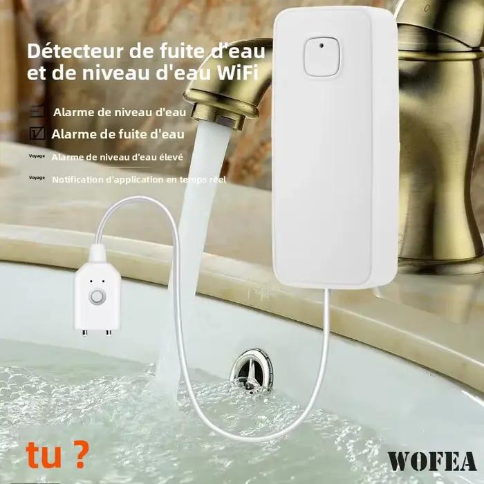 Alarme de fuite d'eau intelligente Tuya WiFi avec notification gratuite par l'application