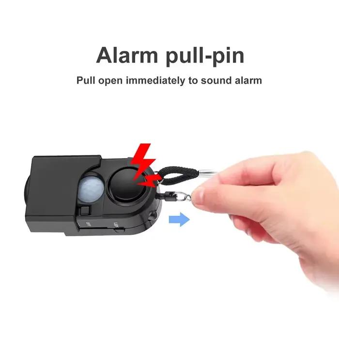 KERUI 1/2/5 pièces Mini détecteur de mouvement Portable alarme 120DB sirène SOS lumière LED sécurité pour voyage maison
