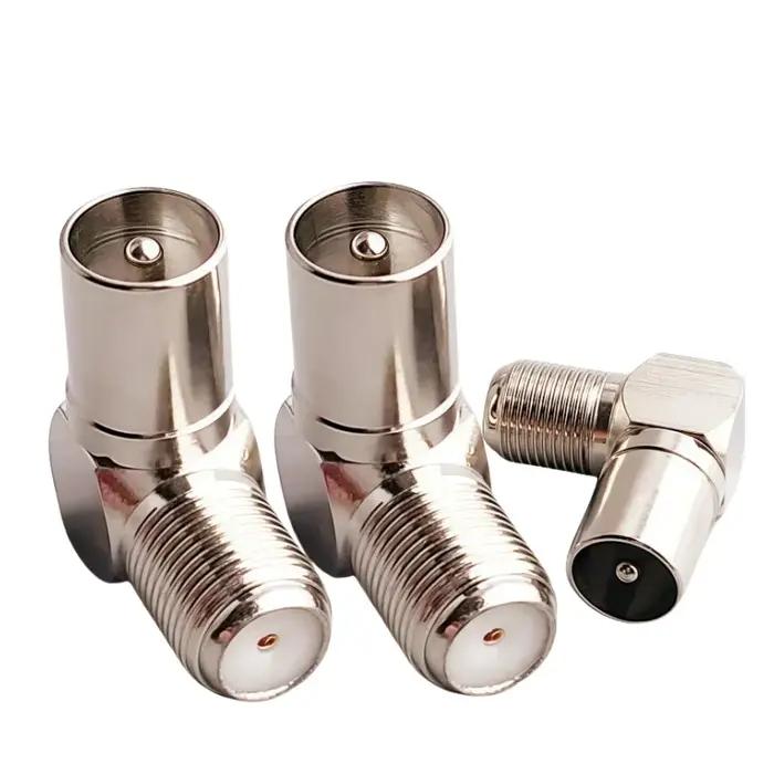 Adapteur Coaxial F Femelle à Angles Droits IEC Mâle Hautement Fiable pour Connexion Vidéo Stable et Haute Qualité Occasions Spéciales