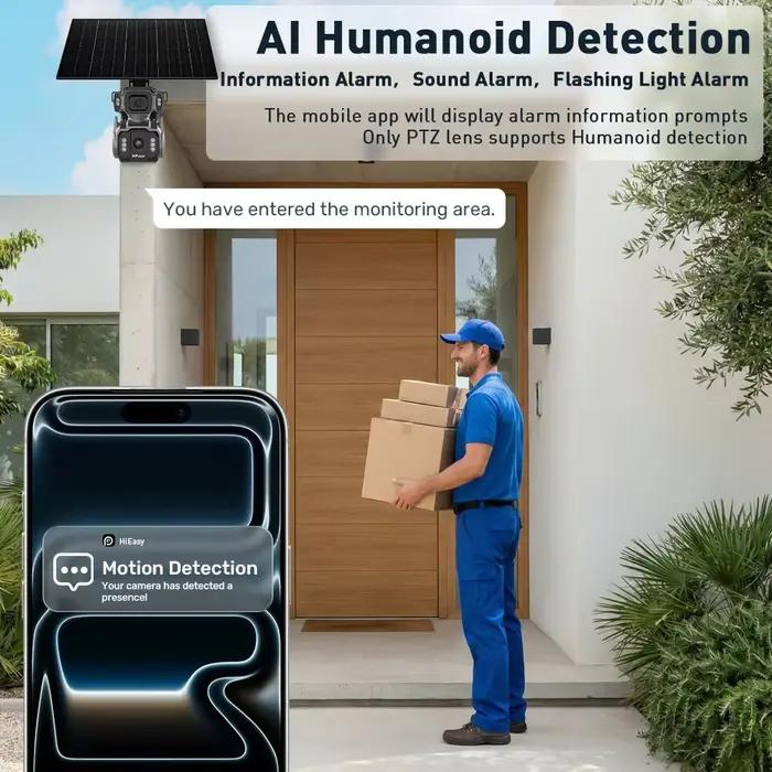 Caméra de surveillance extérieure LS VISION Enregistrement vidéo 24h/24 et 7j/7 Zoom optique 12x PTZ