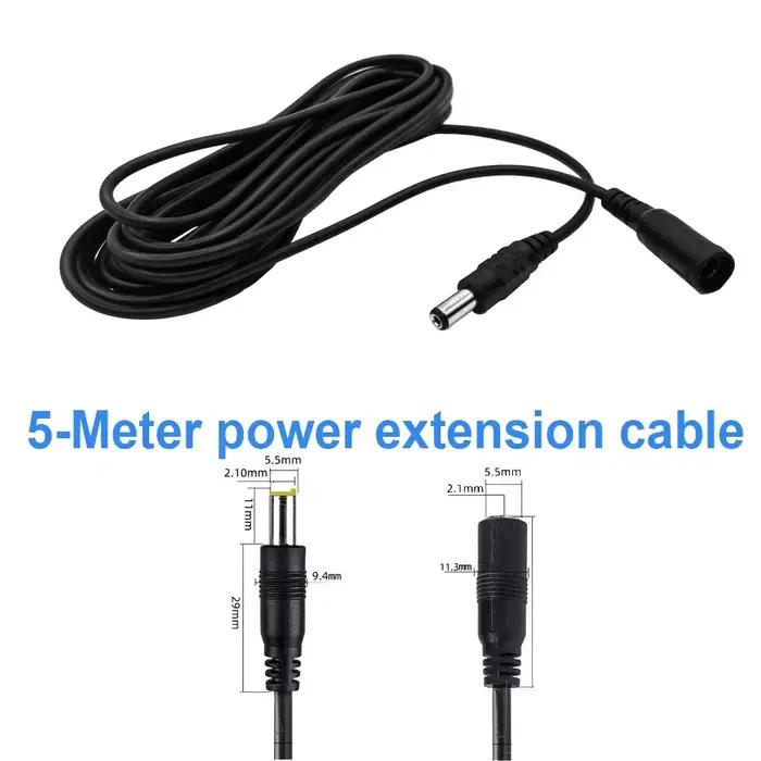 Câble d'extension d'alimentation 5M 10M DC12V
