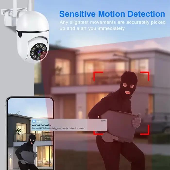 Caméra de surveillance extérieure 8MP PTZ Wifi IP dôme haute définition suivi humain par IA audio bidirectionnel pour maison entreprise et cadeau de sécurité
