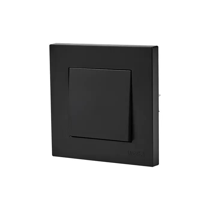 Prises de courant classiques noires, ignifuges AC intégrées au mur, avec prises électriques au sol,