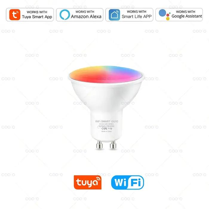 COOLO GU10 Tuya WiFi ampoule LED intelligente Bluetooth lampes à intensité variable vie