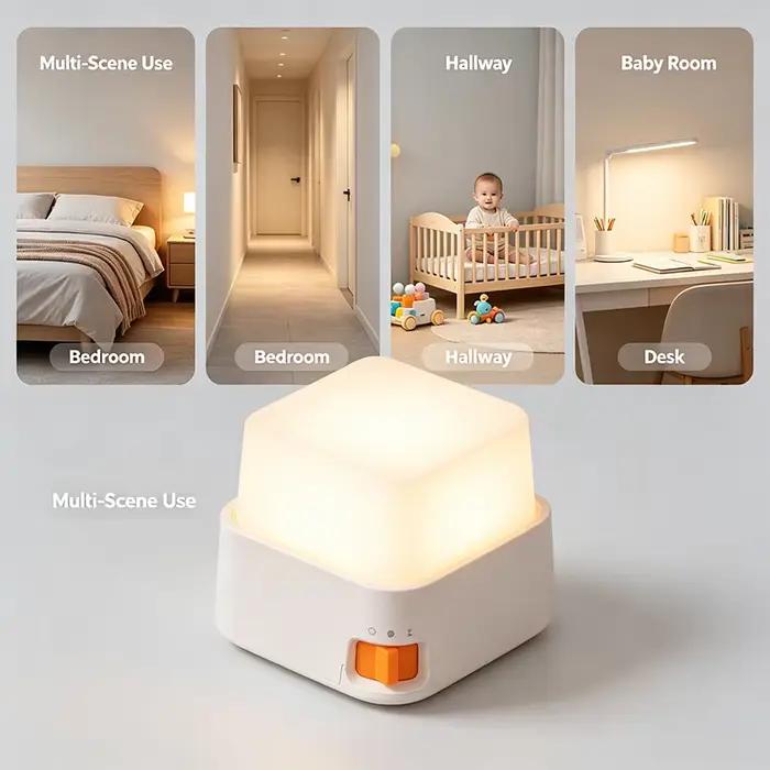 Veilleuse LED rechargeable clavier design moderne pour ambiance douce et confortable usage quotidien vacances famille