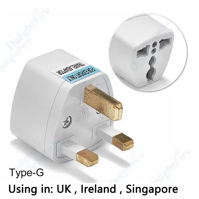 Adaptateur de prise britannique, prise électrique britannique de Singapour, convertisseur de puissan