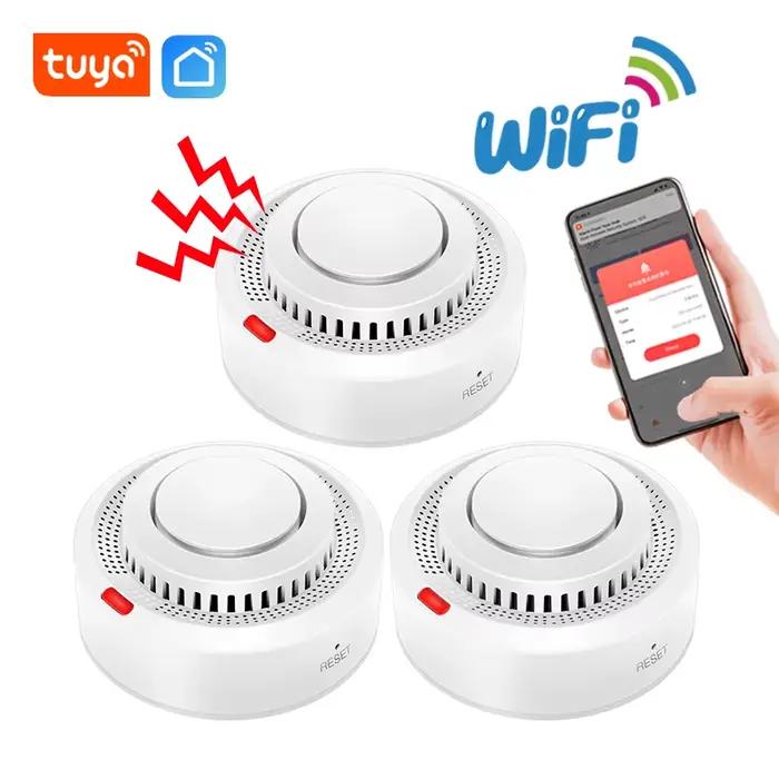 Détecteur de fumée SECUGARD Wi-Fi intelligent pour sécurité domestique, protection contre l'incendie, notification push, système de sécurité domestique pour maison, magasin, hôtel, restaurant, école, banque, bibliothèque, salle informatique et entrepôt