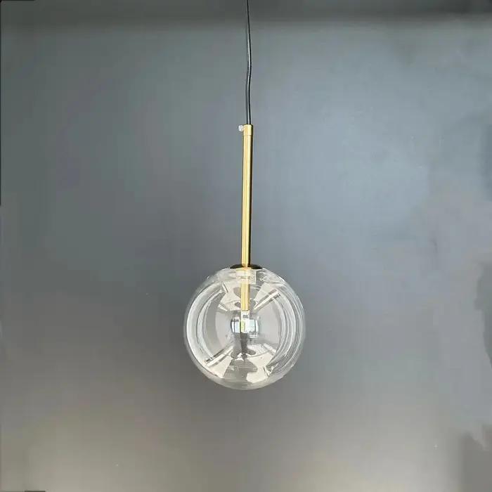 Boule de verre à bulles pendentif éclairage pour chambre chevet cuisine salle à manger