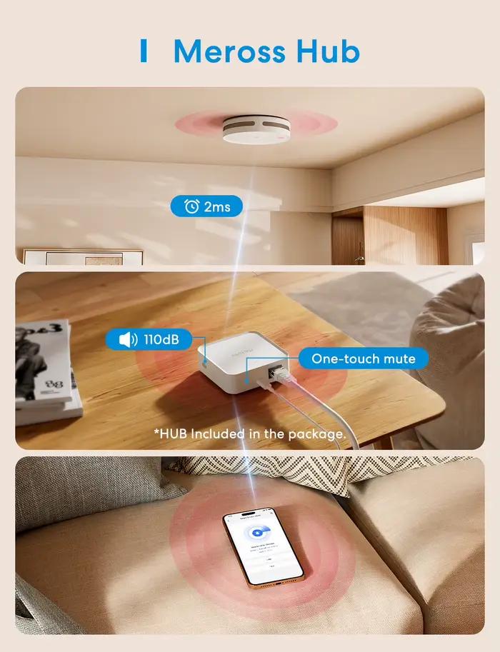 Meross – détecteur de fumée intelligent