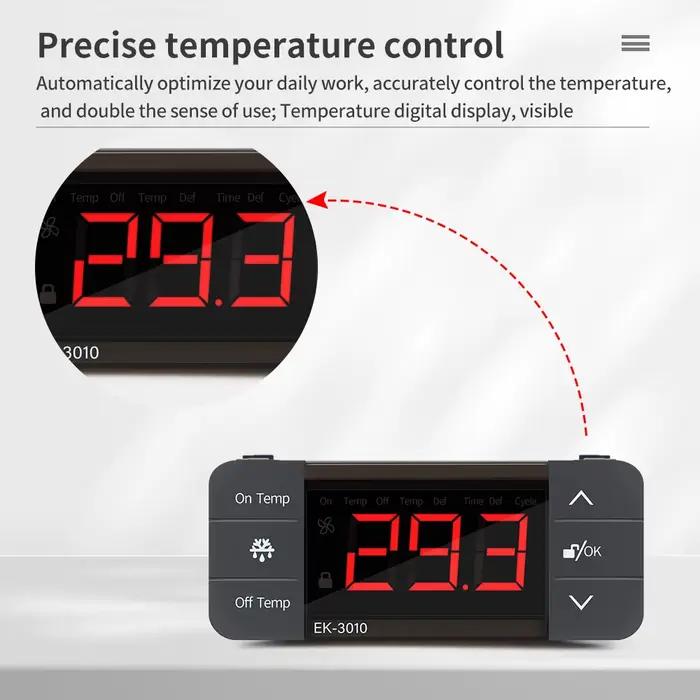 3010/EK-3020/EK-3030 LED Thermostat numérique régulateur de température thermorégulateur réfrigération dégivrage alarme