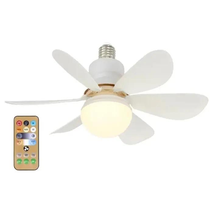 Ventilateur de plafond LED 40W E27 avec télécommande pour gradation