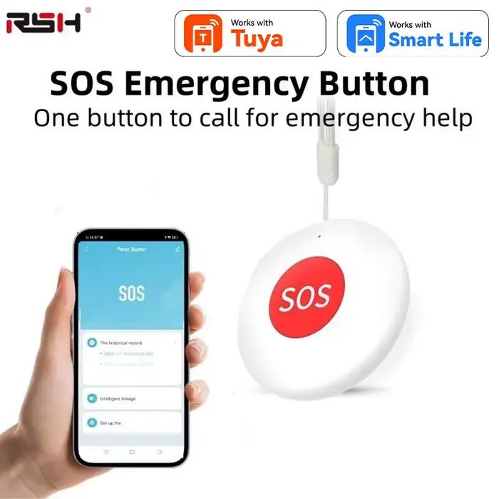 Bouton d'appel SOS Zigbee / WIFI à partager avec la famille pour l'application Tuya