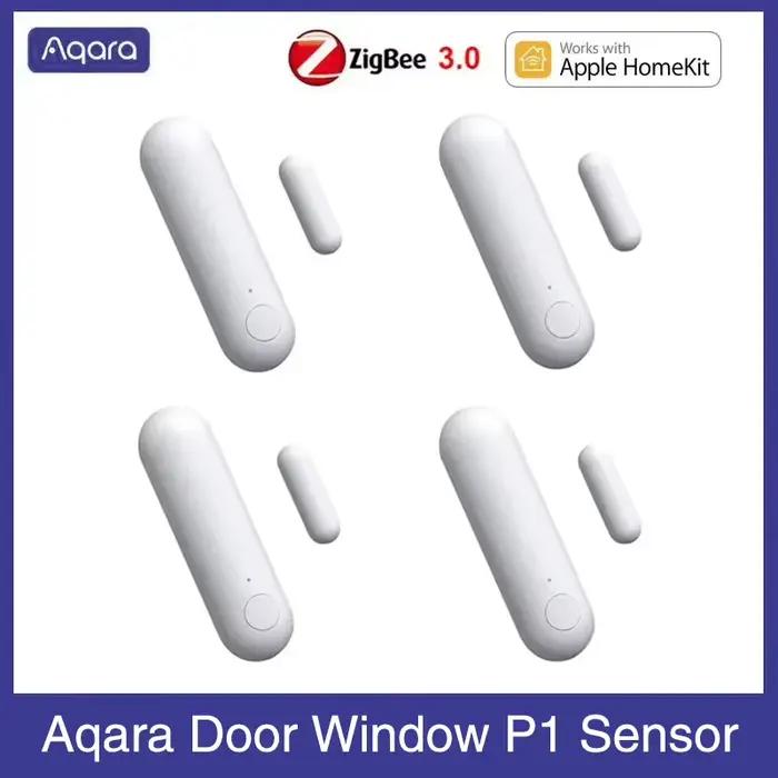 Capteur de porte et de fenêtre Aqara P1 Zigbee 3.0 mini intelligent pour maison connectée sécurité télécommande compatible avec Homekit pour protéger maison bureau cadeau occasions spéciales