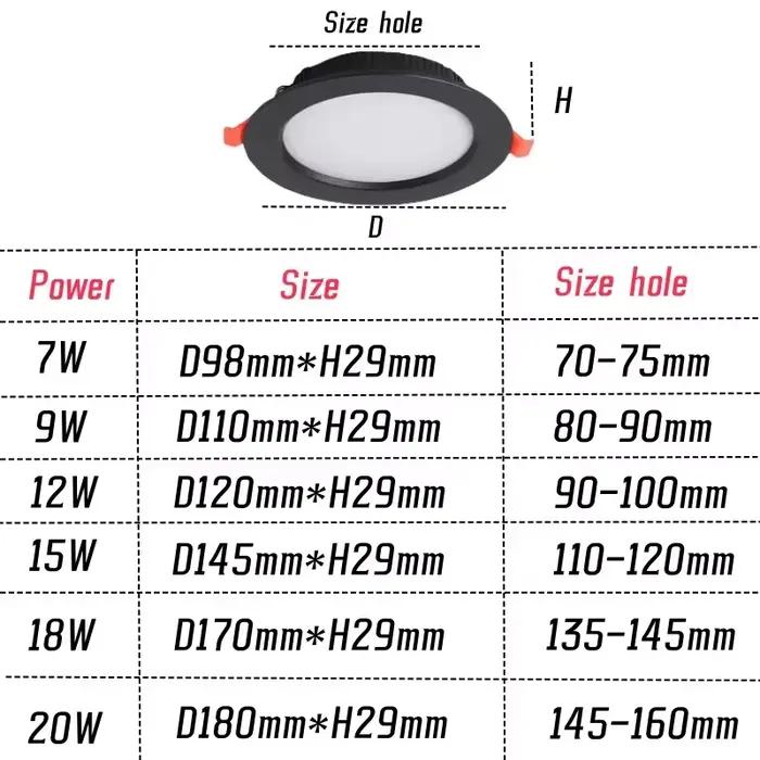 Plafonnier LED encastré intelligent TUYA ultra-fin