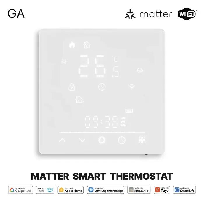 MOES Tuya Matter WiFi Thermostat intelligent régulateur de température chaudière à eau chauffage éle
