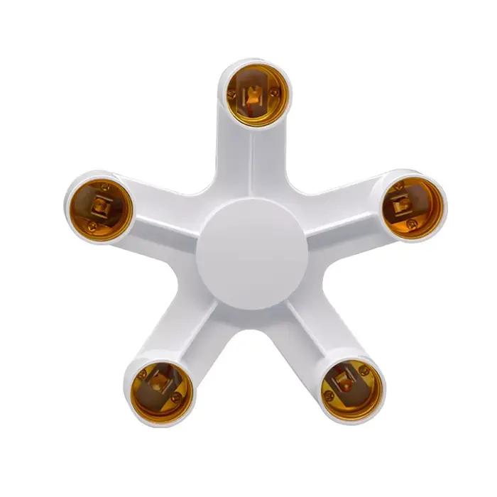 Répartiteur de douille de Base E27 E27 à E27 EU, support de lampe d'ampoule LED 2 en 1/3 en 1/4 en 1/5 en 1/6 en 1, douille de lampe LED, support adaptateur d'ampoule