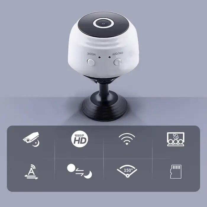 Micro maison sans fil vidéo CCTV Mini Surveillance de sécurité avec Wifi IP Camara capteur infrarouge CMOS 2MP téléphone alarme caméra