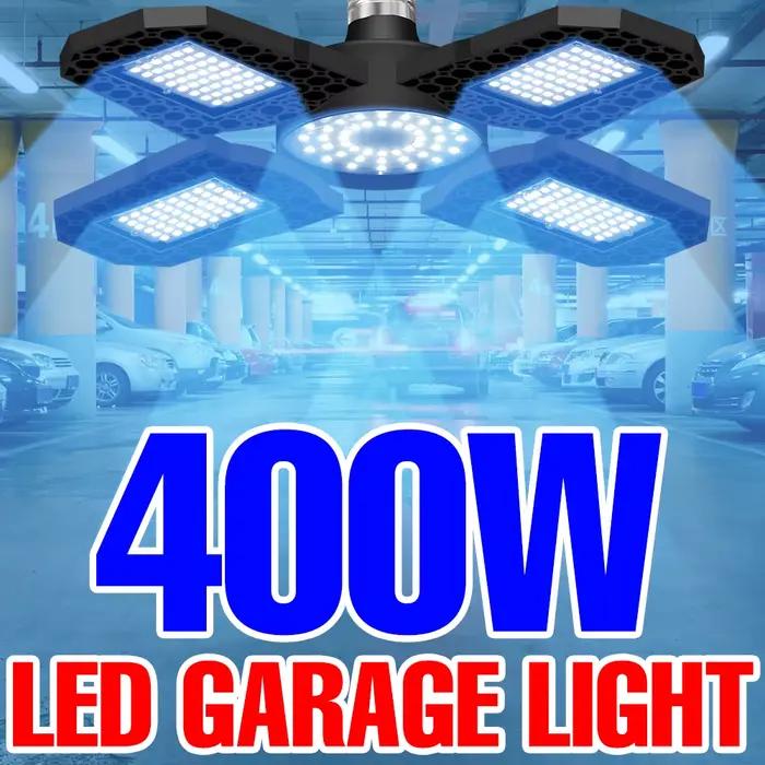 Lampe LED projecteur 220V E27 200W 300W 400W éclairage industriel pliant pour garage entrepôt salle de sport occaions spéciales