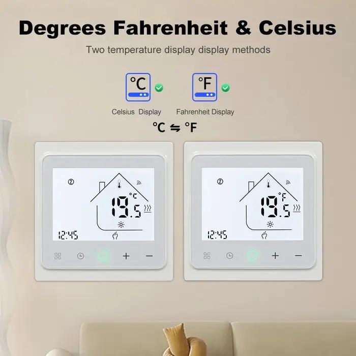 Thermostat WiFi intelligent pour chauffage électrique/eau/chaudière à gaz