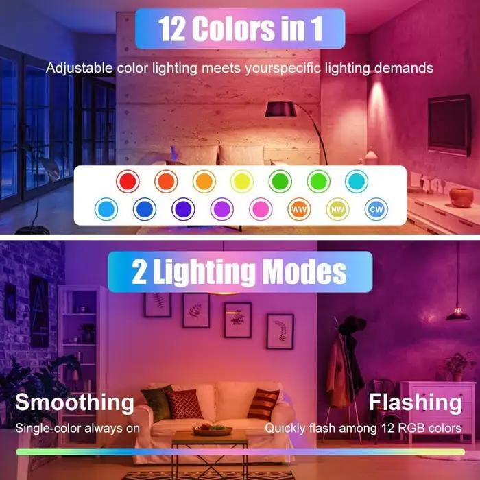 Ampoule rechargeable avec télécommande Dim & RGB