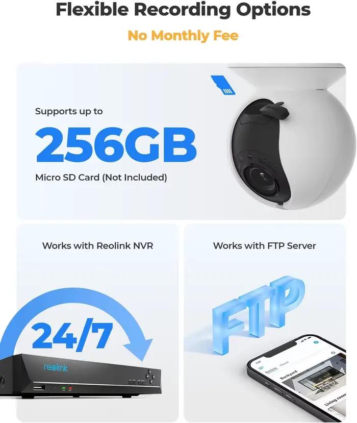 Caméra de sécurité REOLINK 5MP double WiFi PTZ avec zoom optique 3x 360 °