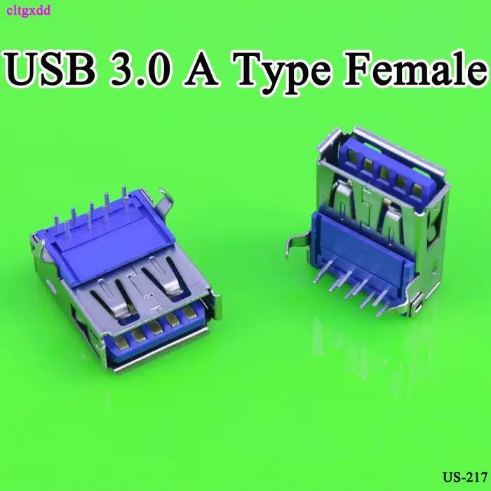 Cltgxdd-Connecteur femelle USB 3.0 Type A, prise DIP à 9 broches, 90 degrés, transmission de données