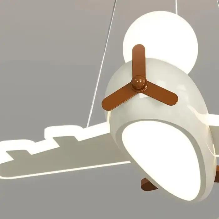 Dessin animé avion plafonnier Design créatif Led lampe blanche salon salle à manger étude chambre d'enfants garçon bébé chambre décor lampe
