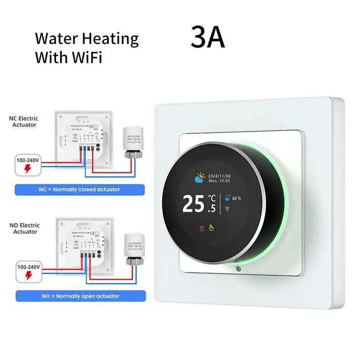 AVATTO Thermostat intelligent WiFi, régulateur de température pour chauffage au sol électrique, chaudière à eau/gaz, compatible Tuya Google Home, Alexa
