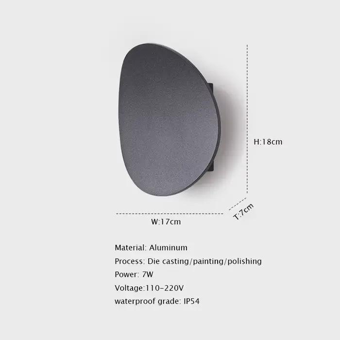 LED extérieur porche applique murale en aluminium