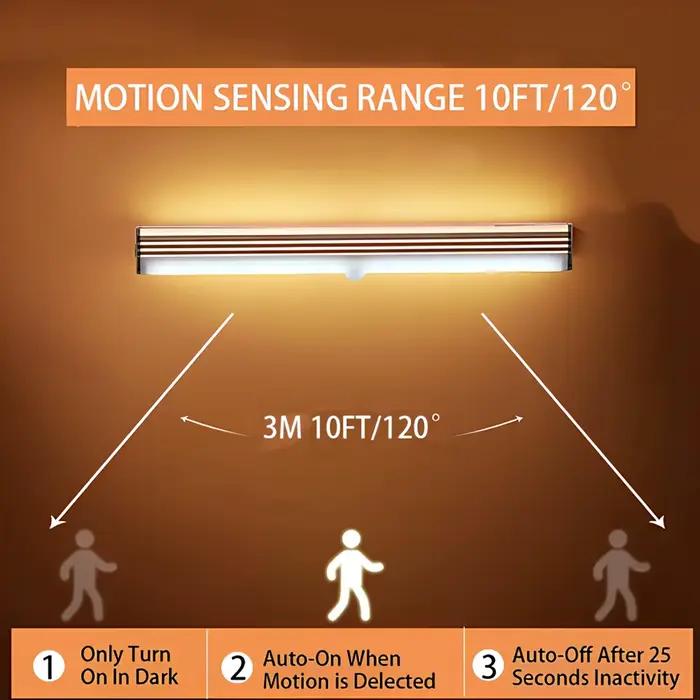 Veilleuses sans fil LED capteur de mouvement lampe USB Rechargeable magnétique pour armoire chambre placard cuisine allée Tube détecteur ampoule
