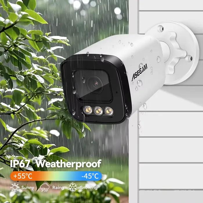 ASECAM 4K Super lumière étoilée Camera Surveillance Extérieure Aurora Lux véritable Vision nocturne couleur F1.0