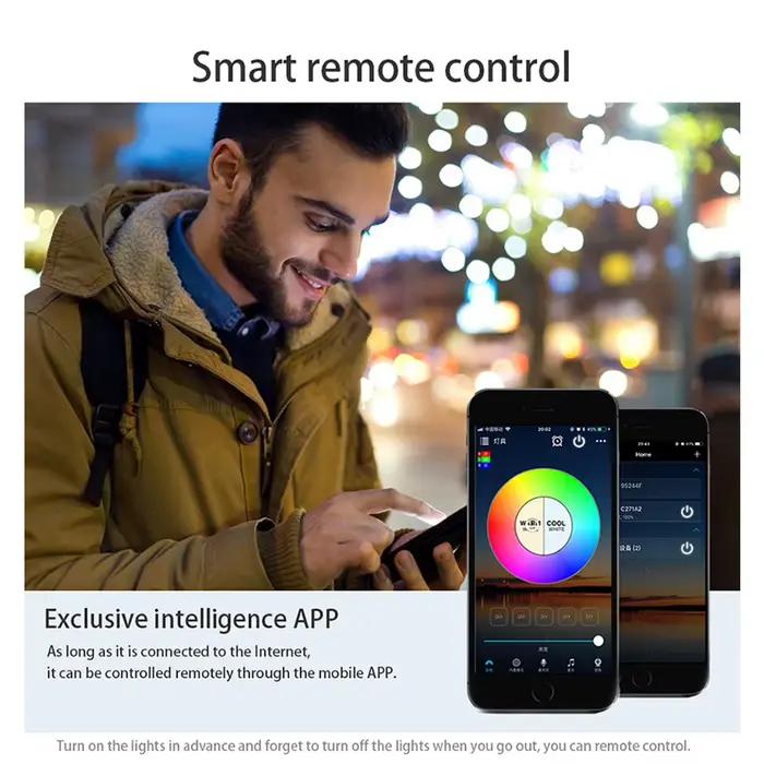 Ampoule LED Wi-Fi Bluetooth Intelligente à Changement de Couleur pour Ambiance Personnalisée à Offrir Occasions Spéciales