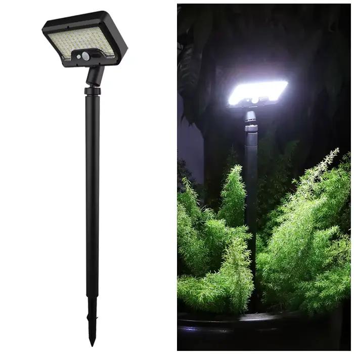 Lampe de jardin solaire avec détecteur de mouvement, détection 5 - 6 m, 360 ° Lampe rotative, 4 mo