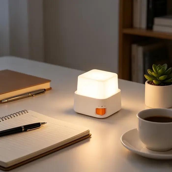 Veilleuse LED rechargeable clavier design moderne pour ambiance douce et confortable usage quotidien vacances famille