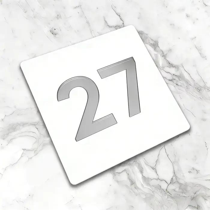 Plaque de numéro de maison extérieure personnalisée moderne et contemporaine en 3D