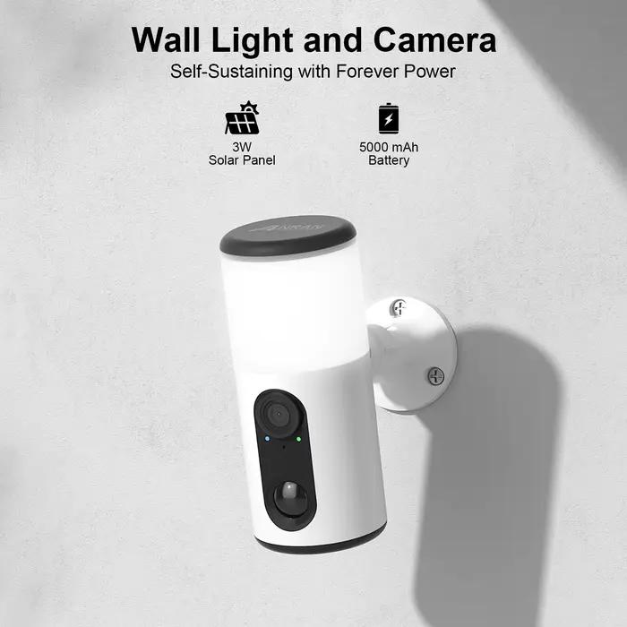 ANRAN projecteur caméra solaire 2K extérieur 2.4G WIFI
