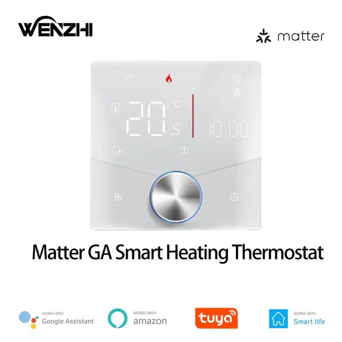 Matter – Thermostat de chauffage au sol chaud, régulateur de température, chaudière à eau/électrique