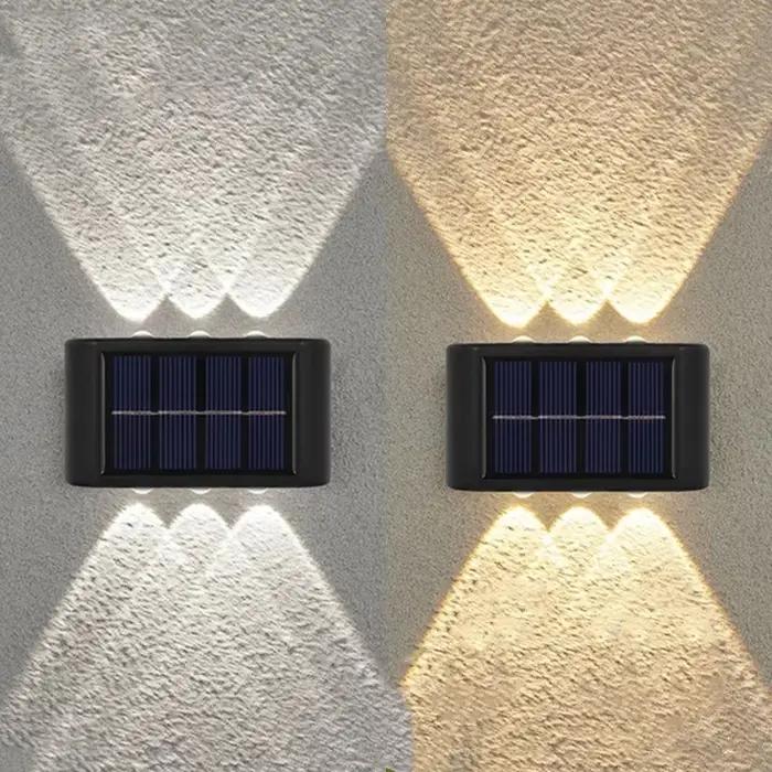 Applique Murale Solaire à 10LED pour l'Extérieur, Imperméable, Haut et Bas, Éclairage Shoous, Décora