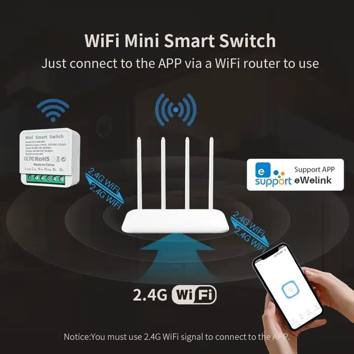 EWelink Wifi Module de commutation intelligent 2 voies bricolage commutateurs de lumière Mini relais disjoncteur minuterie Support Alexa Alice Google Home Assistant