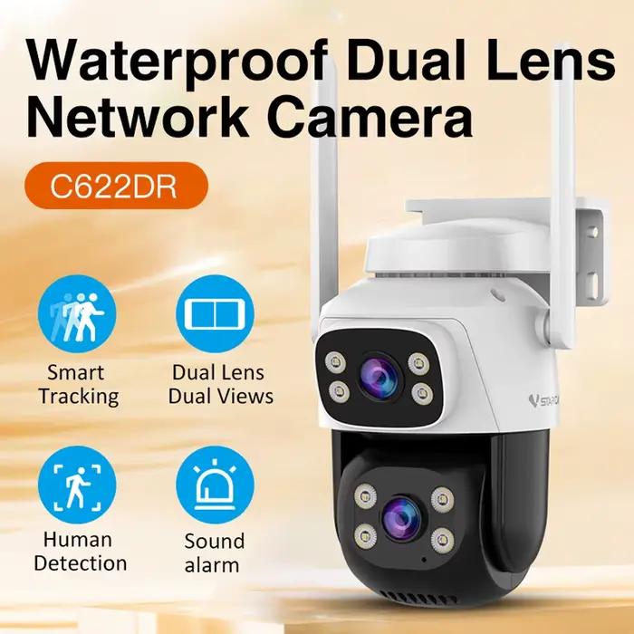 Caméra de sécurité extérieure Vstarcam 5MP à double objectif