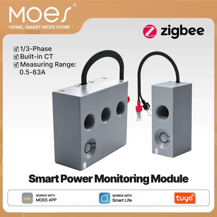 Module de mesure de puissance intelligent MOES monophasé avec transformateur de courant intégré pour contrôle de la consommation électrique et suivi d'énergie bidirectionnel pour propriétaires de panneaux solaires et gestionnaires de systèmes électriques