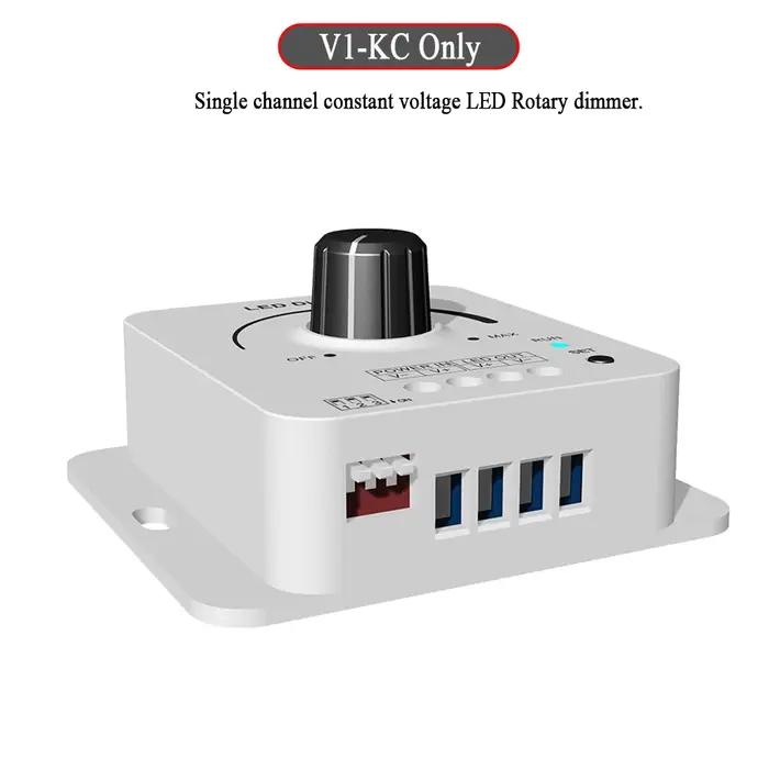 Variateur de bande lumineuse LED avec effet de décoloration DC12V-24V 8